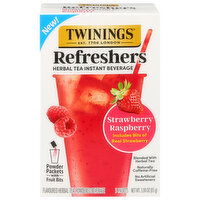 Twinings Refreshers Instant Beverage Strawberry Raspberry Herbal Tea - 5 Each