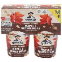 Quaker Oatmeal, Instant, Maple & Brown Sugar, Value Pack - 4 Each