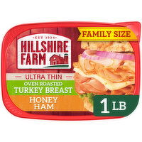 Hillshire Farm Ultra Thin Sliced Deli Lunch Meat, Oven Roasted Turkey Breast and Honey Ham