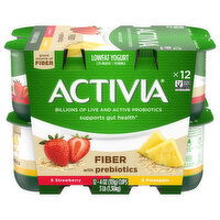 Activia Yogurt, Low Fat, Strawberry/Pineapple