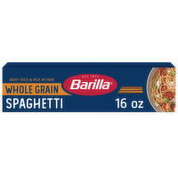 Barilla Whole Grain Spaghetti - Non-GMO Pasta Made With 100% Whole Grain Durum Wheat - Great Source of Fiber - 16 Ounce