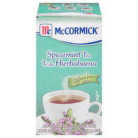 McCormick 25 Count Box Caffeine Free Spearmint Tea Bags - 0.89 Ounce