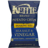 Kettle Potato Chips, Sea Salt & Vinegar, Sharing Size, 13 Ounce