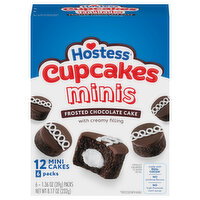 Hostess Frosted Chocolate Minis Cupcakes - 6 Each