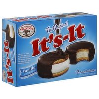 Its It Original Vanilla Ice Cream Sandwiches 12 ct - 12 Each