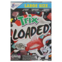 Trix Cereal, Loaded, with Vanilla Creme Filling, Large Size - 13 Ounce