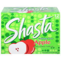 Shasta Soda, Apple, Caffeine Free - 12 Each