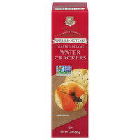 Wellington Water Crackers, Toasted Sesame - 4.4 Ounce