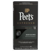 Peet's Coffee, 100% Arabica, Espresso, Dark Roast, Nerissimo, Aluminum Capsules