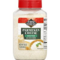 First Street Parmesan Cheese, Grated - 16 Ounce