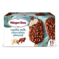 Haagen-Dazs Vanilla Milk Chocolate Almond Ice Cream Snack Bars - 15 Each