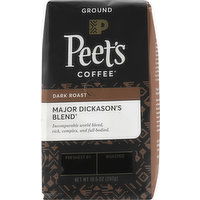 Peets Coffee Coffee, Ground, Dark Roast, Major Dickason's Blend, 10.5 Ounce