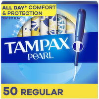Tampax Pearl Tampons with LeakGuard Braid, Regular - 50 Each