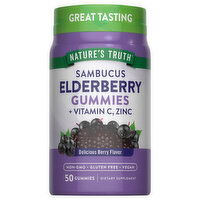 Nature's Truth Elderberry Gummies, Sambucus, Gummies, Delicious Berry Flavor - 50 Each