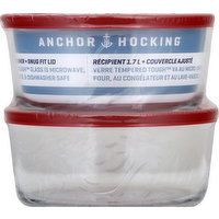 Anchor Hocking Container + Lid, 7 Cup, 1.7 Liters - 2 Each