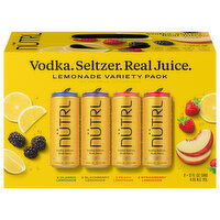 Nutrl Vodka Seltzer, Lemonade, Variety Pack - 8 Each