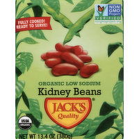 Jacks Quality Kidney Beans, Organic, Low Sodium - 13.4 Ounce