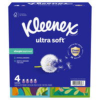 Kleenex Tissues, 3-Ply, 4 Each