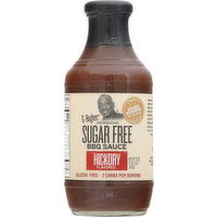 G Hughes BBQ Sauce, Sugar Free, Hickory Flavored, Smokehouse, 18 Ounce