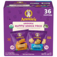 Annie's Organic Cheddar Bunnies/Birthday Day Cake Bunny Snack Pack - 36 Each