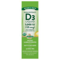 Nature's Truth Liquid Fast-Acting 5000 IU (125 mcg) Vitamin D3 - 2 Fluid ounce