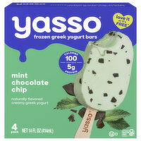 Yasso Frozen Greek Mint Chocolate Chip Yogurt Bars - 4 Each