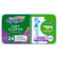 Swiffer Sweep + Mop, Wet Pads Refill, Floor Cleaner, Lavender, 24 Each