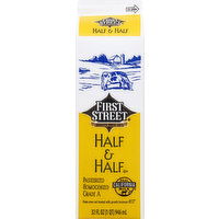 First Street Milk, Half & Half, 32 Ounce