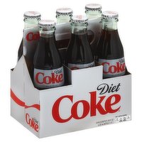 Diet Coke Glass Bottles 6/8oz - 48 Ounce