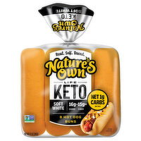 Nature's Own Keto Soft White Hot Dog Buns - 8 Each