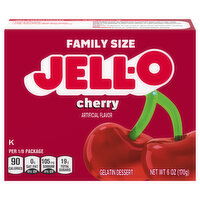 Jell-O Cherry Gelatin Dessert Family Size - 6 Ounce