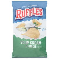 Ruffles Potato Chips, Sour Cream & Onion Flavored - 8 Ounce