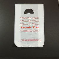 Die Cut 9x3x14 Handle Thank You Bags, 1000 Each