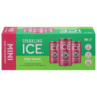 Sparkling Ice Sparkling Water, Zero Sugar, Kiwi Strawberry, Mini - 10 Each