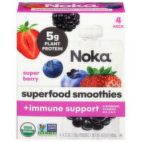Noka +Immune Support Super Berry Superfood Smoothies - 4 Each