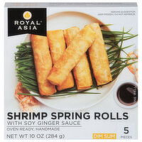 Royal Asia Shrimp Spring Rolls, Dim Sum - 5 Each