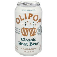 Olipop Soda, Classic Root Beer - 12 Fluid ounce