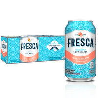 Fresca Peach Soda Sparkling Flavored Soda Pop Soft Drink Zero Calorie And Sugar Free, 12 fl oz, 12 Ct - 12 Each