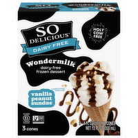 So Delicious Dairy Free Frozen Dessert, Dairy-Free, Vanilla Peanut Sundae - 3 Each