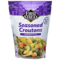 First Street Seasoned Croutons, Homestyle, 24 Ounce