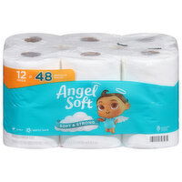 Angel Soft Bathroom Tissue, Unscented, Mega, 2-Ply - 12 Each