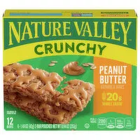 Nature Valley Granola Bars, Peanut Butter, Crunchy, 6 Each