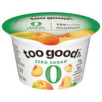 Too Good & Co. Yogurt, Zero Sugar, Low Fat Milk, Ultra-Filtered, Cultured, Peach - 5.3 Ounce