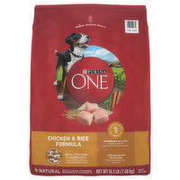 Purina One Dog Food, Natural, Chicken & Rice Formula, Adult - 16.5 Pound