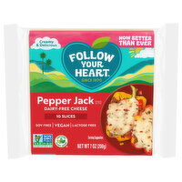 Follow Your Heart Cheese, Dairy-Free, Pepper Jack Style, Slices - 10 Each