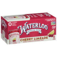 Waterloo Sparkling Water, Cherry Limeade, 8 Each