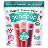 GoodPop Freezer Pops, Organic, Assorted - 20 Each