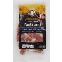 First Street Pastrami, Premium, Sliced Navel - 24 Ounce