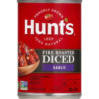 Hunt's Tomatoes, Garlic, Diced, Fire Roasted - 14.5 Ounce