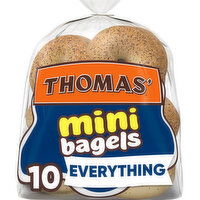 Thomas' Everything Pre-sliced Mini Bagels, 10 count, 15 oz - 10 Each